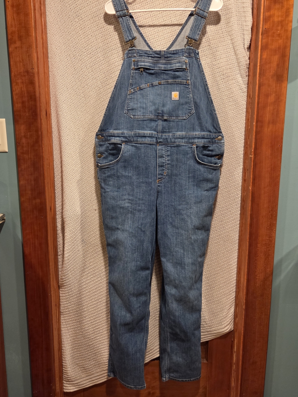 Carhartt Women's Denim Overalls in Blue SIZE: LARGE 12-14 Regular